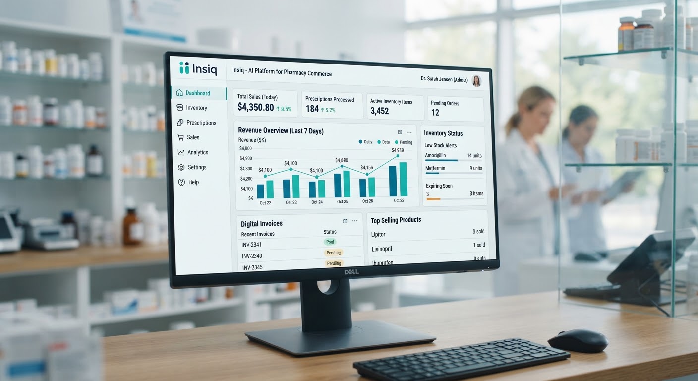 Insiq pharmacy management dashboard